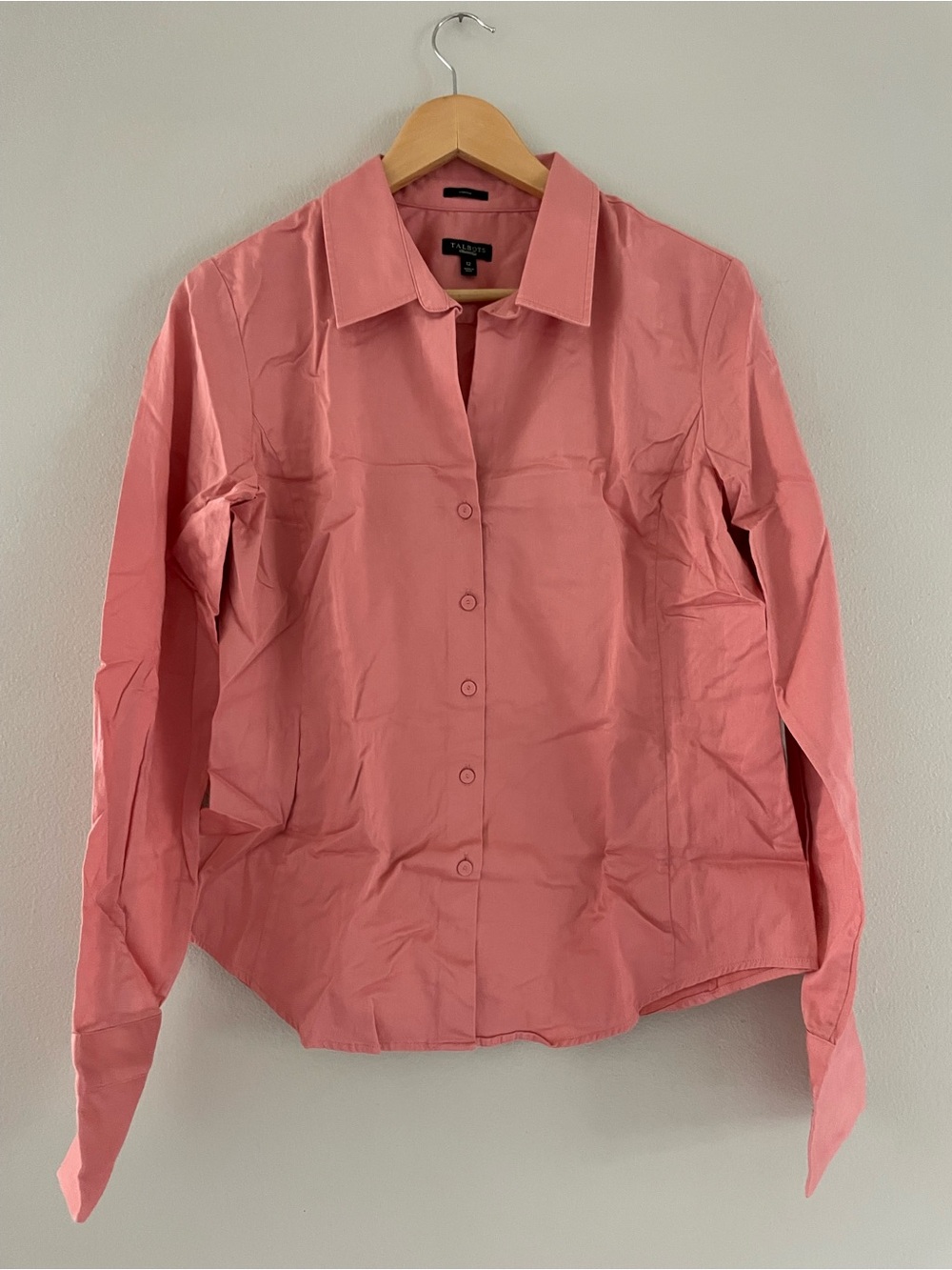 Talbots Pink Button-Down Long Sleeve Shirt